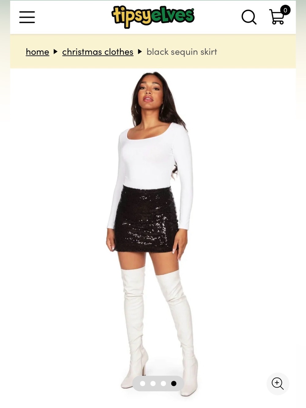 TIPSY ELVES BLACK SEQUIN MINI SKIRT